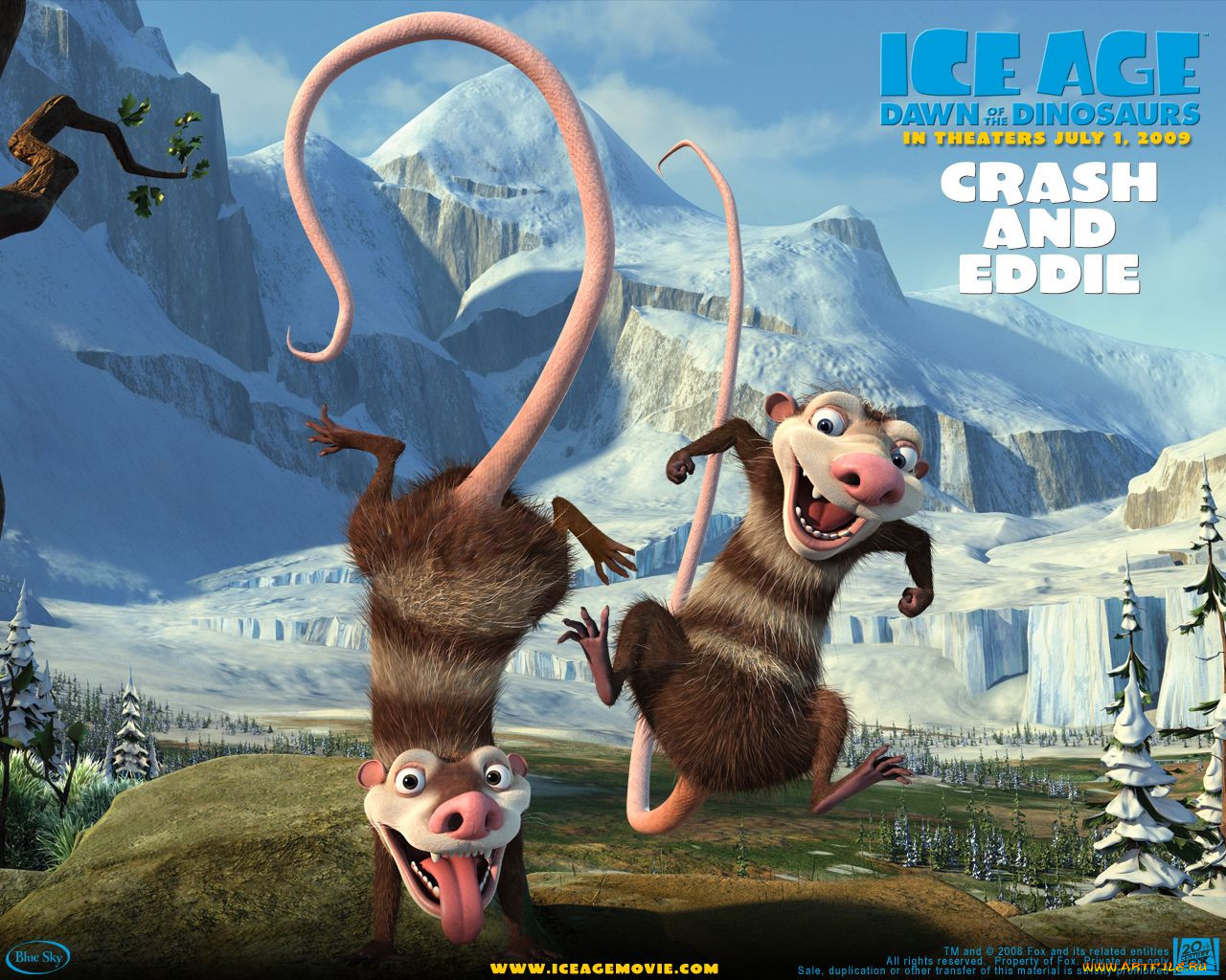 ice, age, crash, and, eddie, , dawn, of, the, dinosaurs
